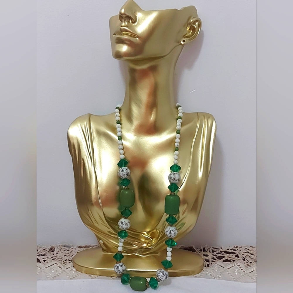 Max Neiger Bead Necklace, Art Deco Necklace